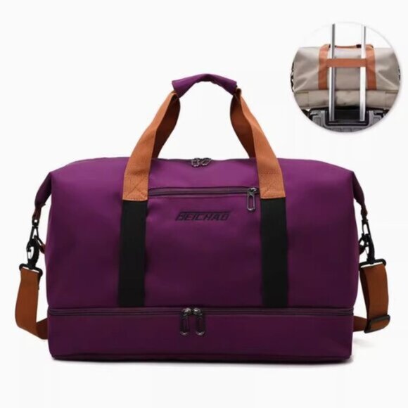 NEW!  Duffle Bag Travel Handbag Gym Bag Weekender Carry On Overnight Bags - Picture 2 of 9